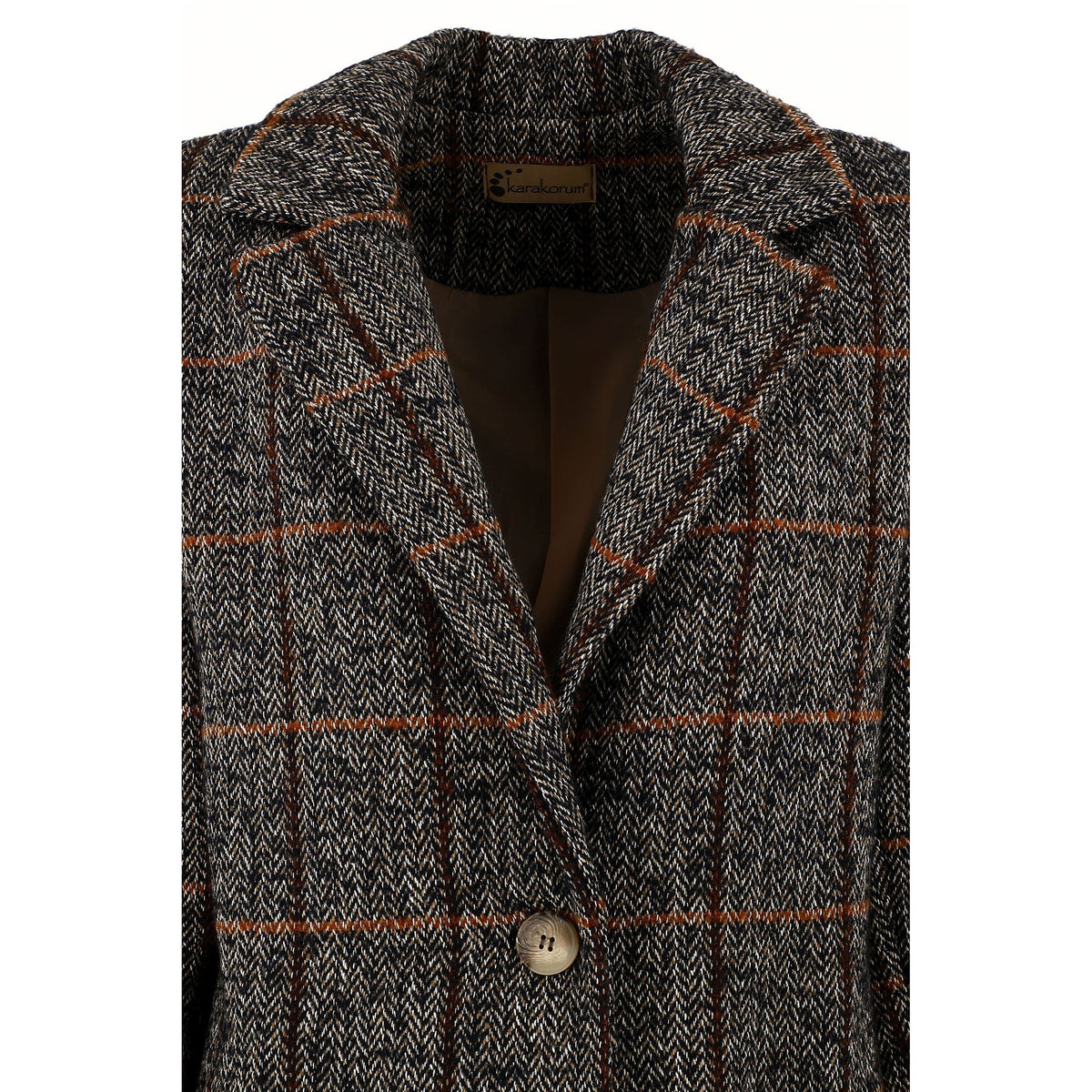 KARAKORUM Cappotto Balbina blu a quadri