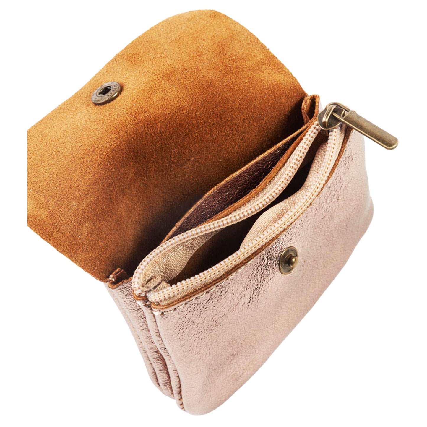 Borsa Pochette con Pattina e zip Pelle Laminata-GliARTiCOLiIL-VIALESCARPE