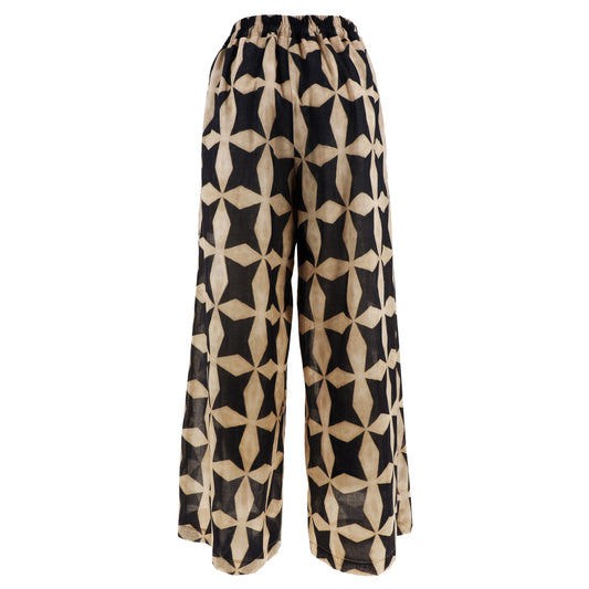 KARAKORUM Pantaloni TAYLOR Nero ed Ecru-KARAKORUM-VIALESCARPE