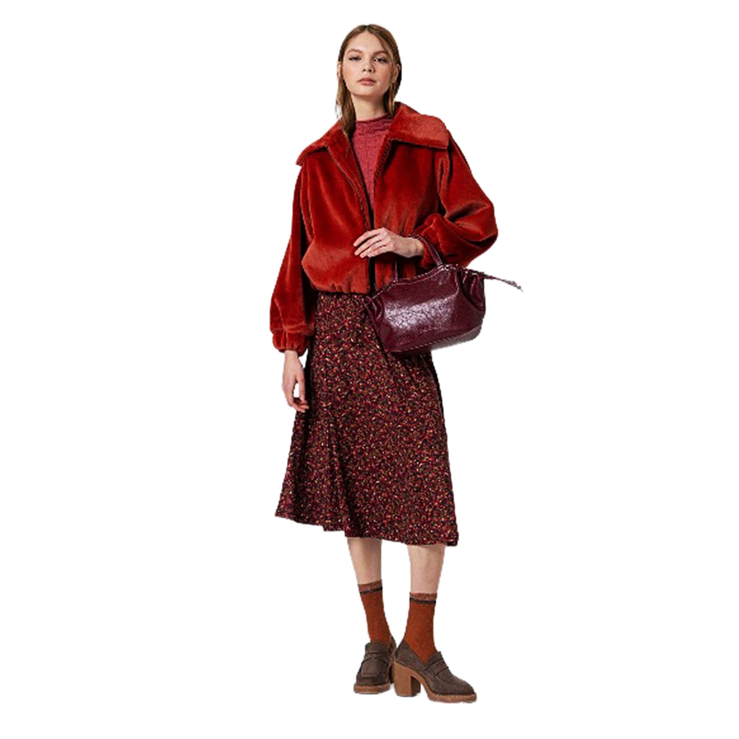 SURKANA - Maglione aderente con trecce e collo perkins-SURKANA-VIALESCARPE