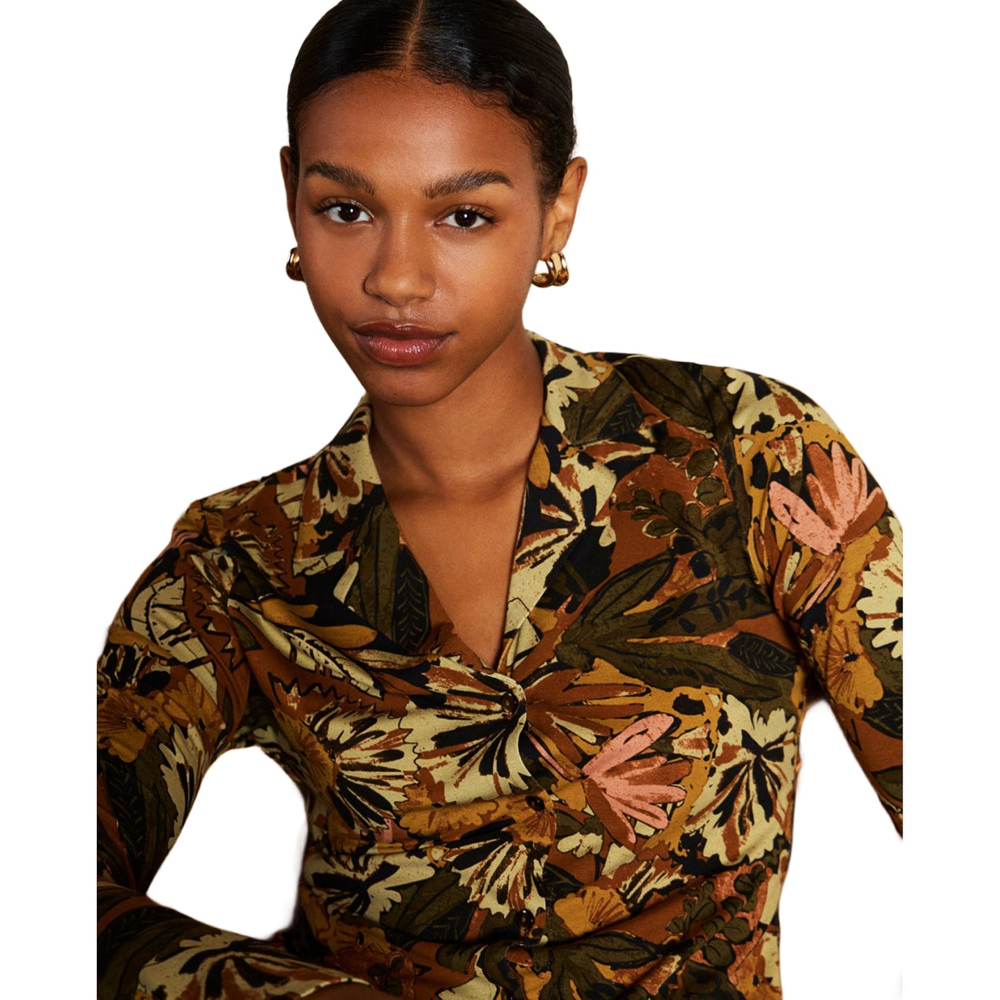 SURKANA - Camicia stampata con colletto a revers-SURKANA-VIALESCARPE