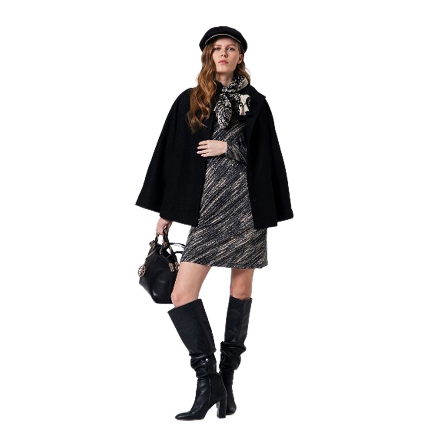 SURKANA - Abito corto svasato stampato elasticizzato-SURKANA-VIALESCARPE