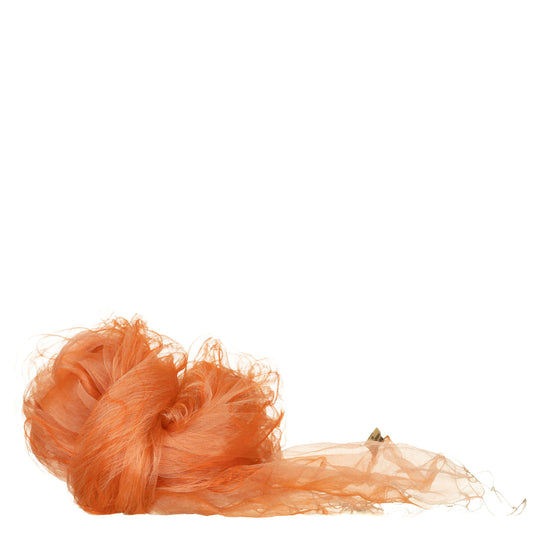 Sciarpa tubolare in seta con fili in contrasto