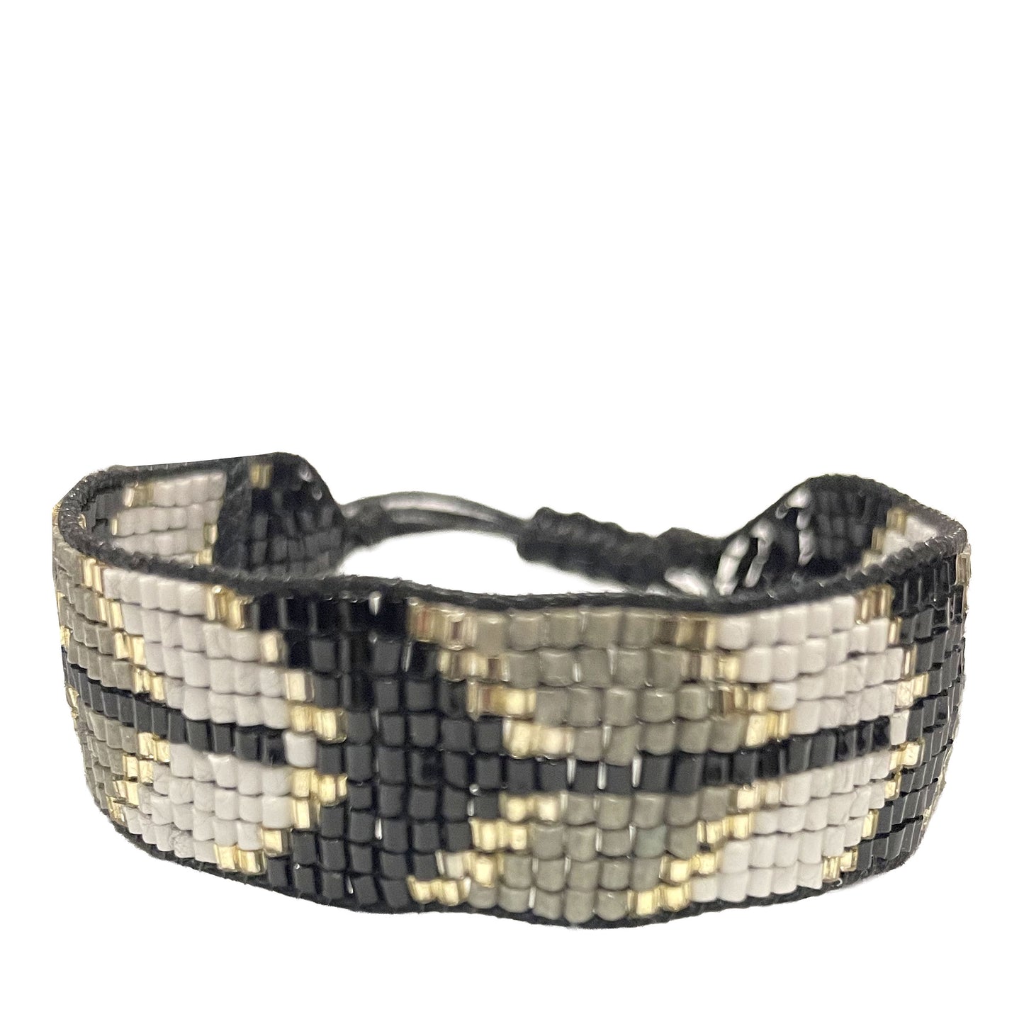 SURKANA Bracciali medi perline giapponesi black