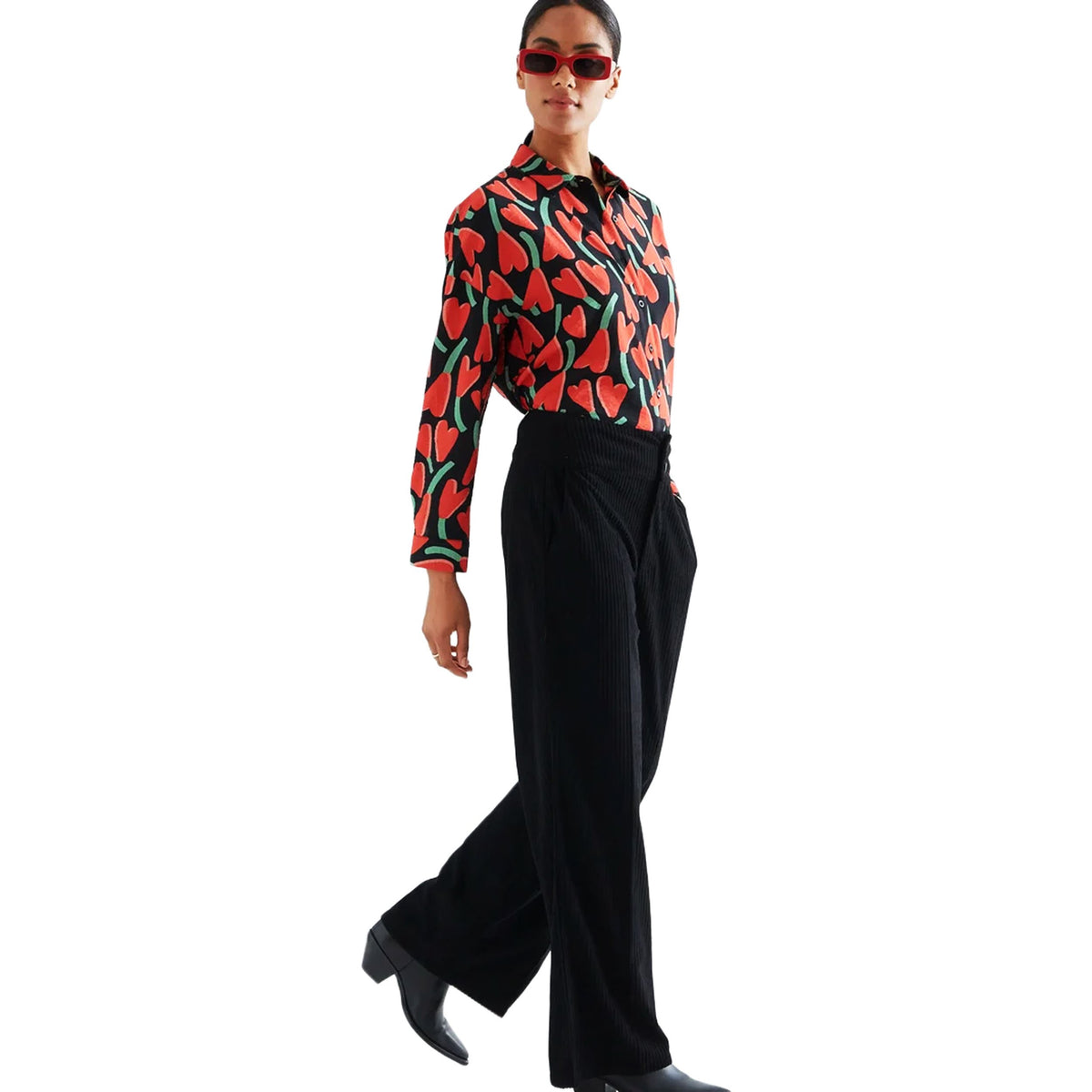 COMPAÑÍA FANTÁSTICA Camicia con stampa ciclamino