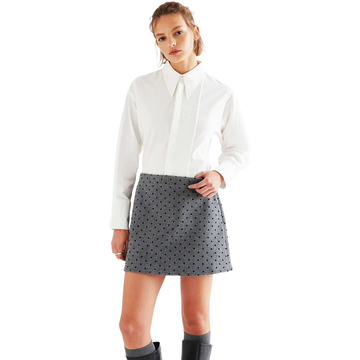 COMPAÑÍA FANTÁSTICA Camicia bianca in cotone a righe