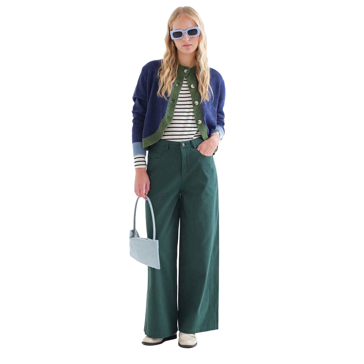 COMPAÑÍA FANTÁSTICA Jeans verde petrolio