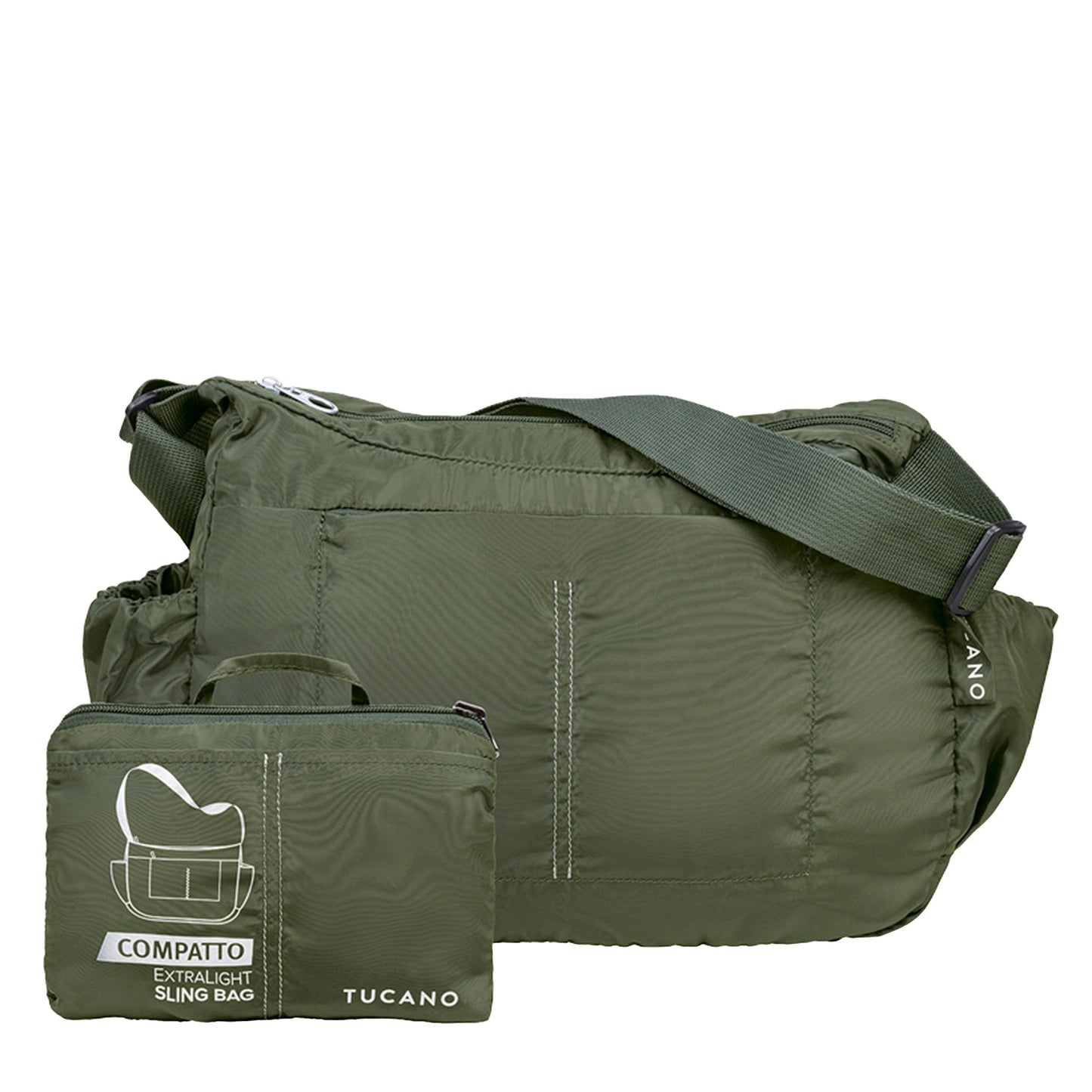 Borsa sling ripiegabile super leggera Verde militare