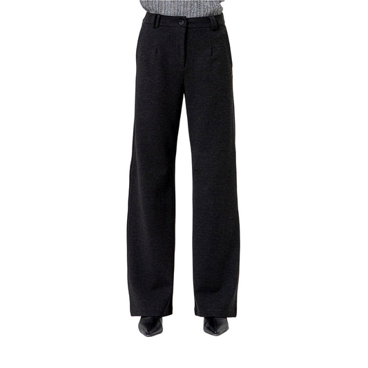 SURKANA Pantalone Dritto in Maglia con Risvolto Melange Scuro-SURKANA-VIALESCARPE