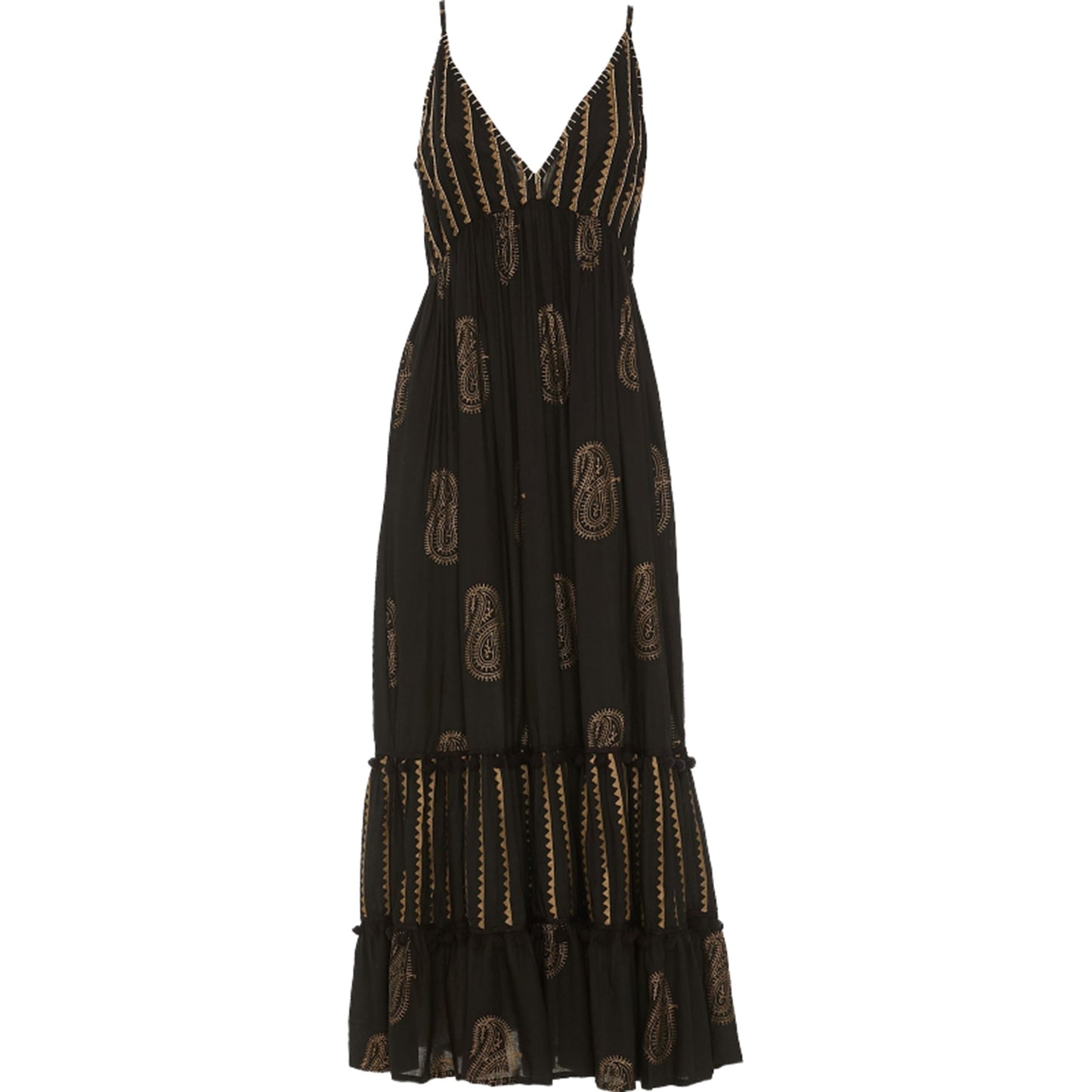 BABA DESIGN Abito Lungo BLACK SUN Nero e oro