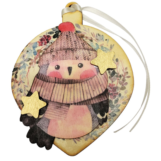 Picà Pallina di Natale con Gufo-Picà-VIALESCARPE