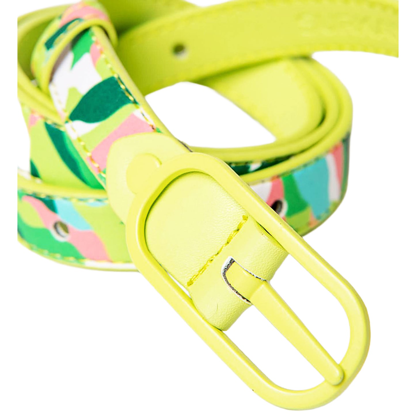 Surkana Cintura Reversibile Giallo Lime e fantasia
