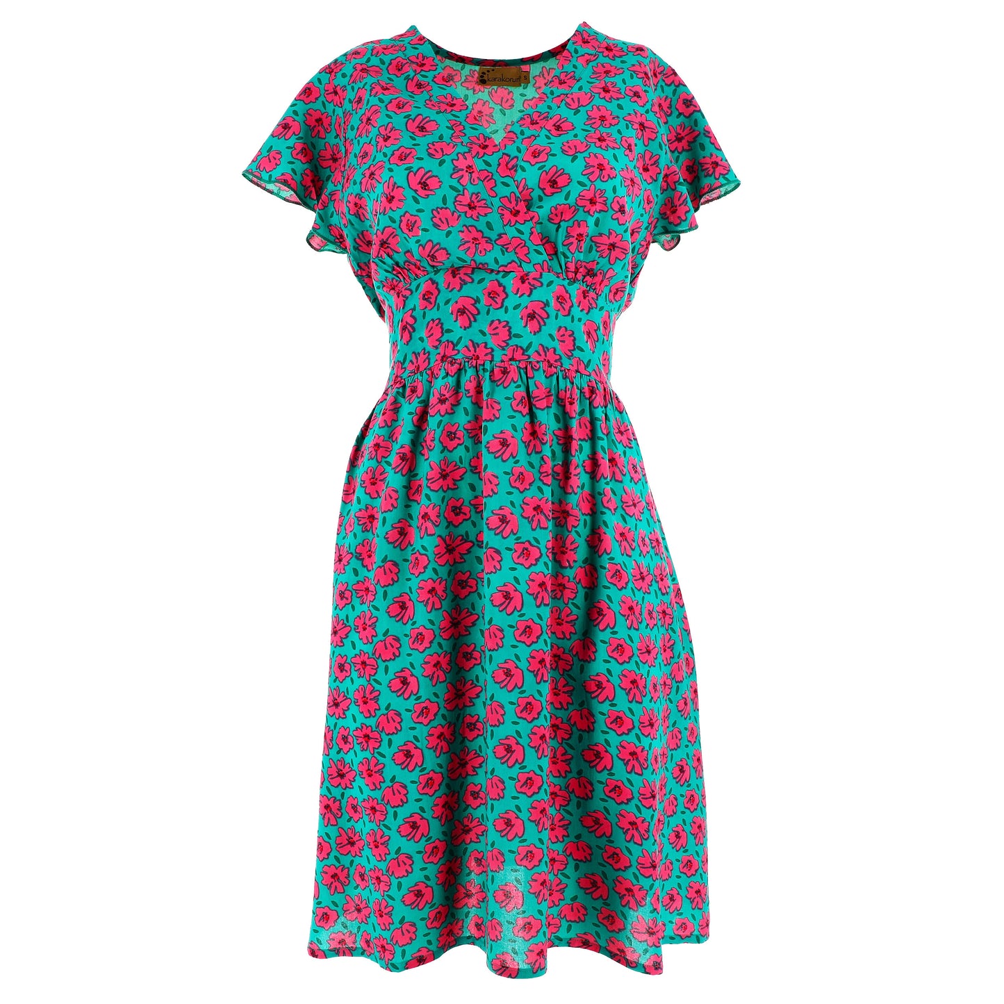 KARAKORUM Vestito corto COSIMA Fuxia e multicolor