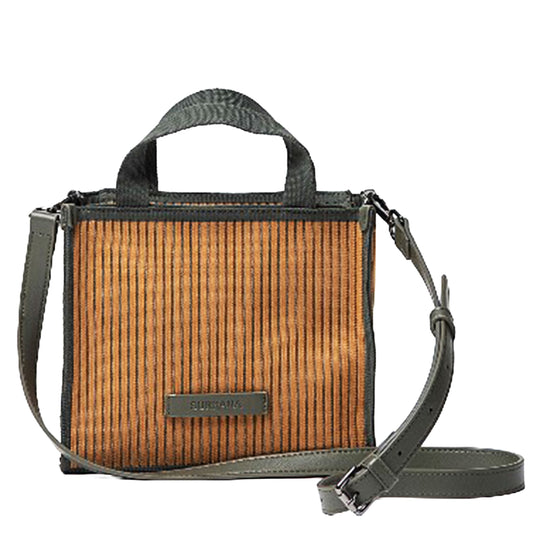 SURKANA - Mini shopper in maglia con zip e doppio manico