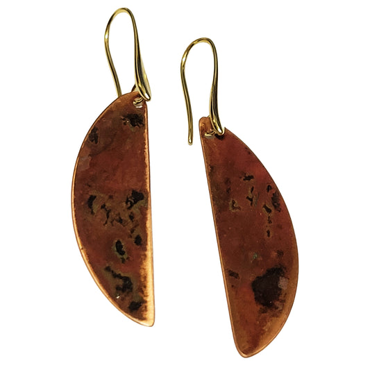 HOIKO Orecchini in rame e ottone foglia di Loto 01