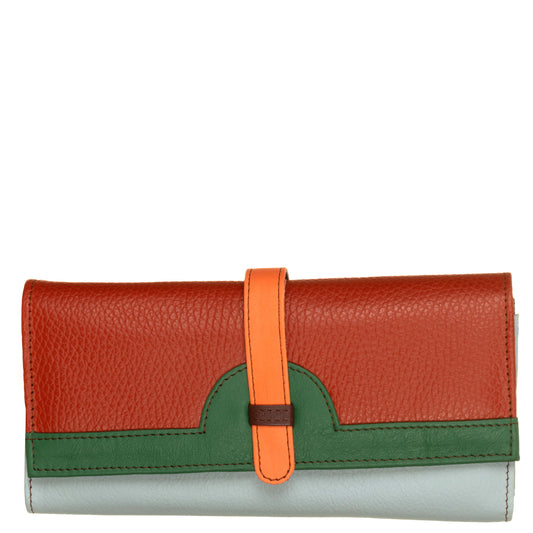 SORUKA Portafogli Half Moon liscio 687464 Rosso. Verde, Azzurro, multi