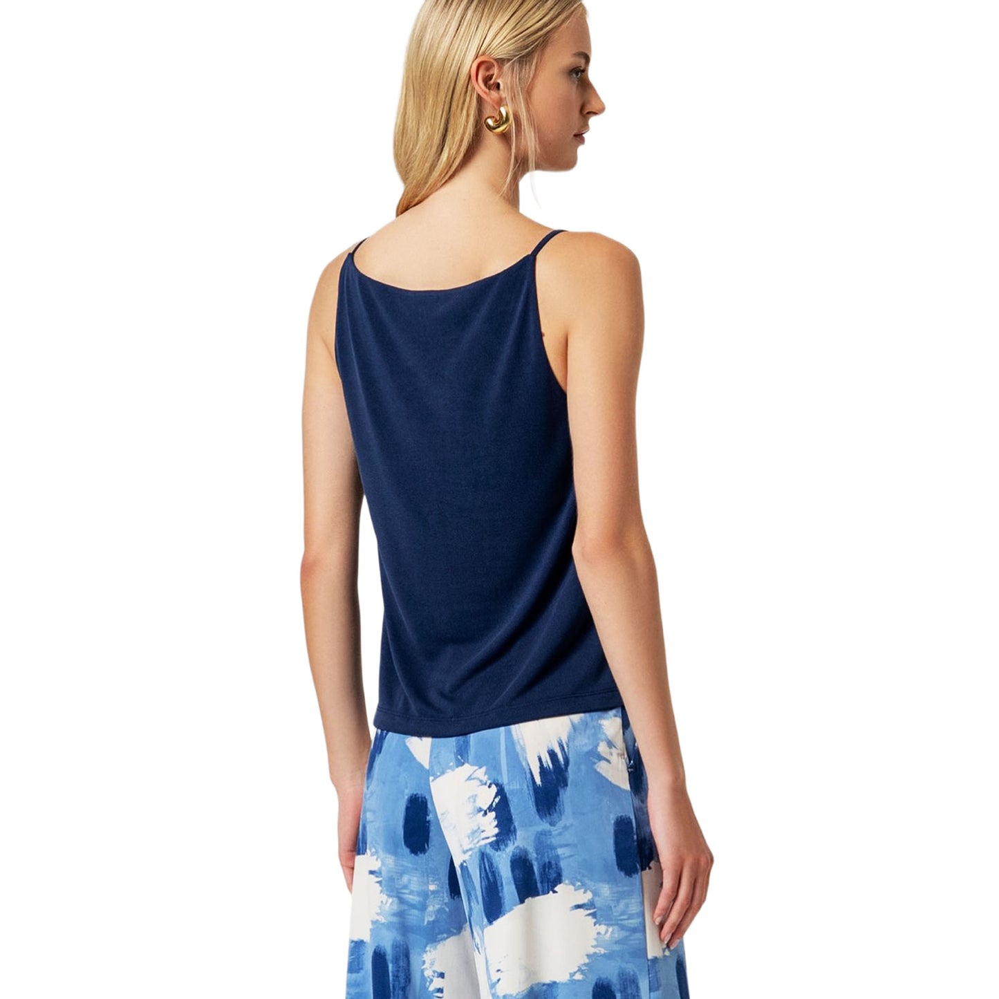 SURKANA Top a Spalline con Scollo a V Blu-SURKANA-VIALESCARPE