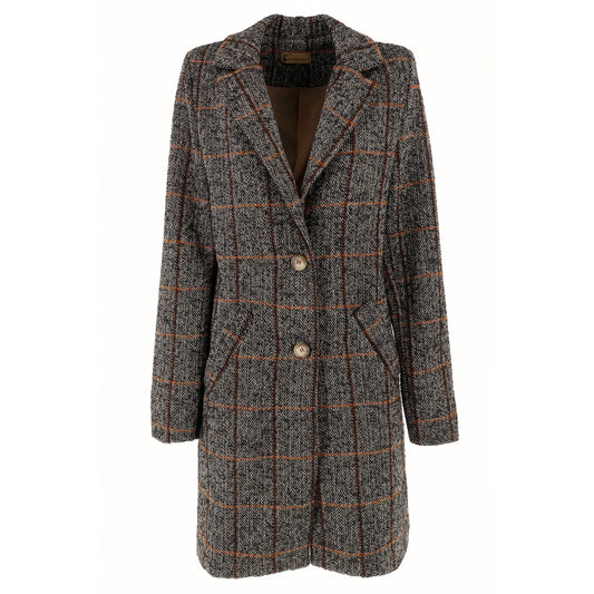 KARAKORUM Cappotto Balbina blu a quadri
