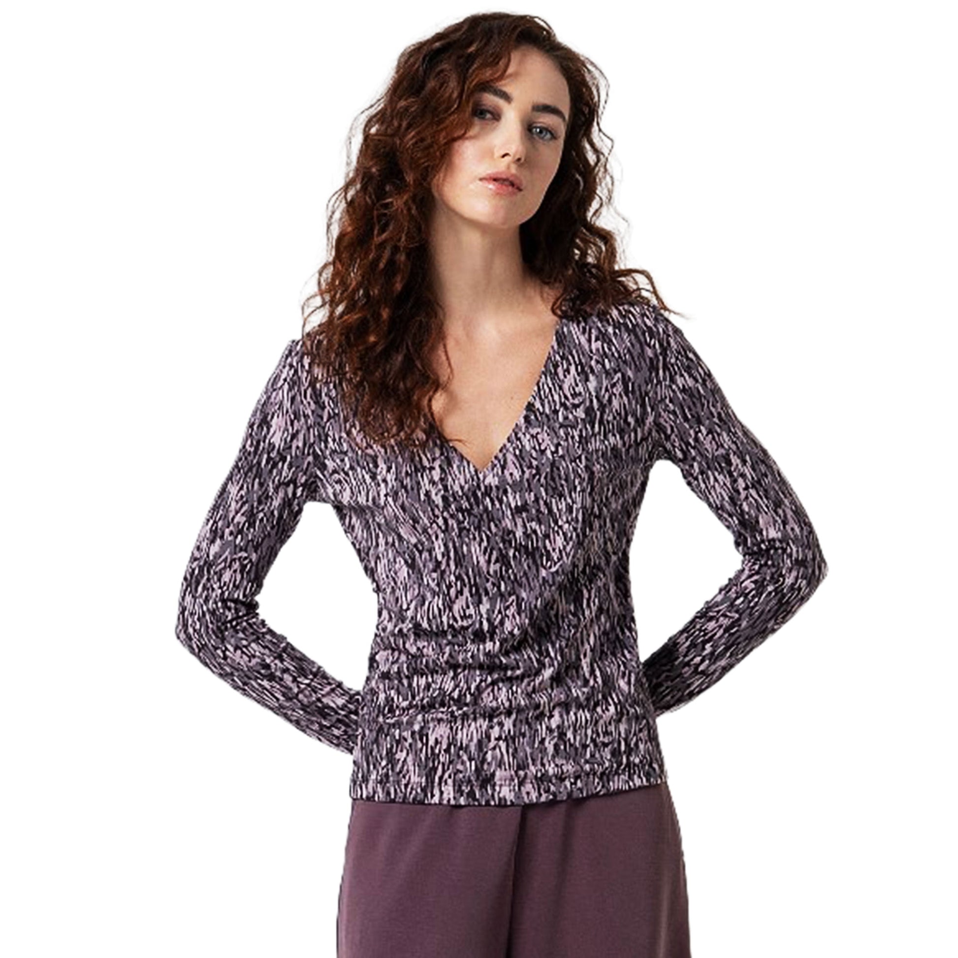 SURKANA - Maglietta con scollo a V incrociato-SURKANA-VIALESCARPE