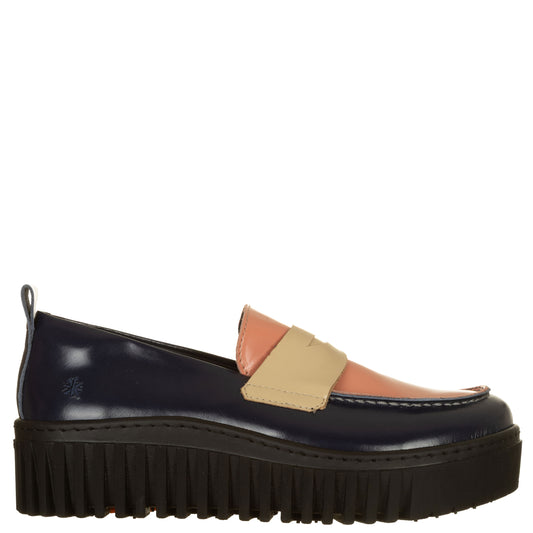 ART Mocassini Brighton Nappa Skinny Blu, Rosa e Ghiacco