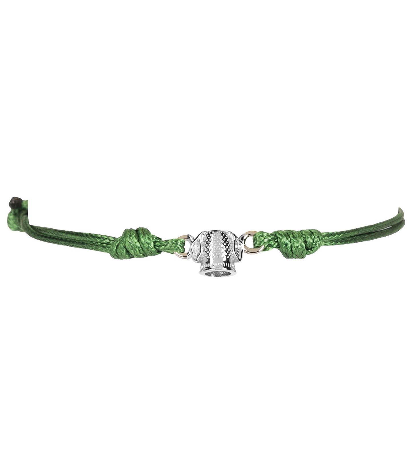 Bracciale Filo Magico Cotone Ditale rodio CANE