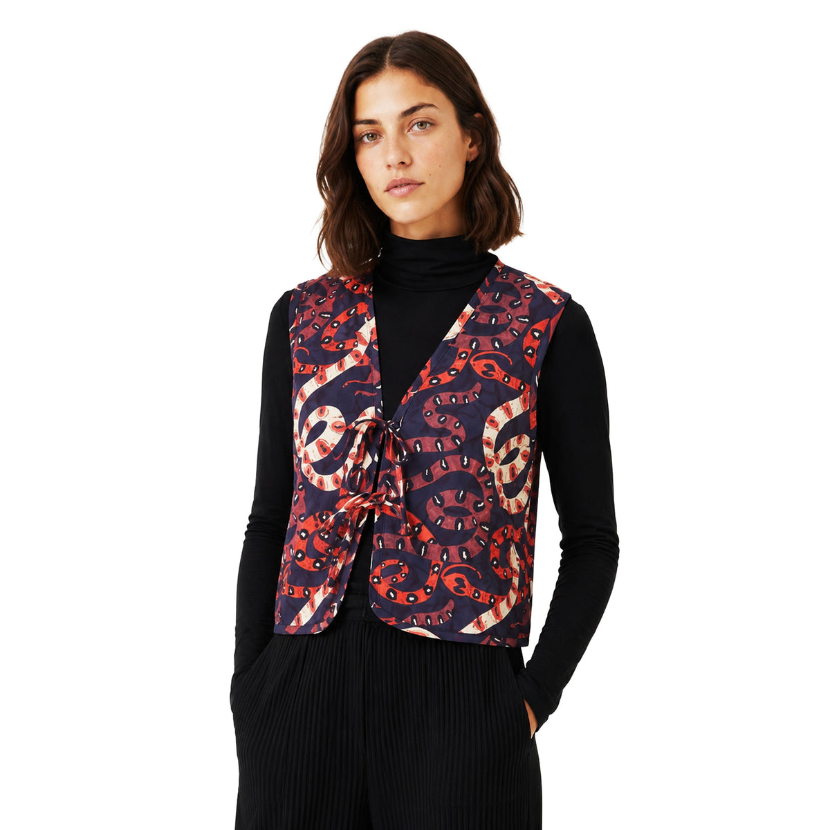 PEPALOVES Gilet Snakes nero