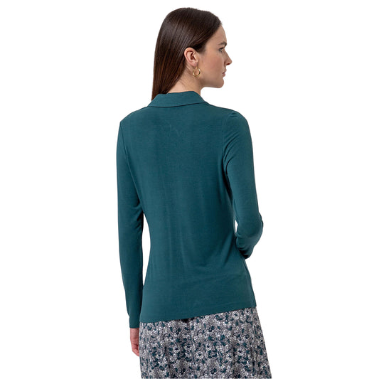 SURKANA Camicia Aderente in Bambù Verde Bottiglia