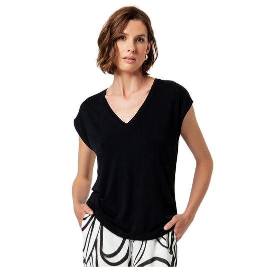 SURKANA T-shirt con collo a V Nero