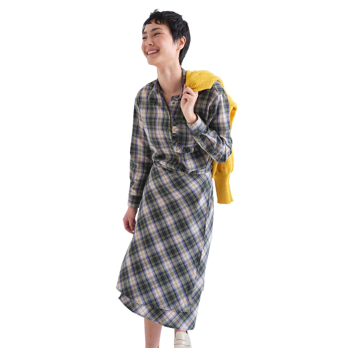 COMPAÑÍA FANTÁSTICA Camicia a quadri verde