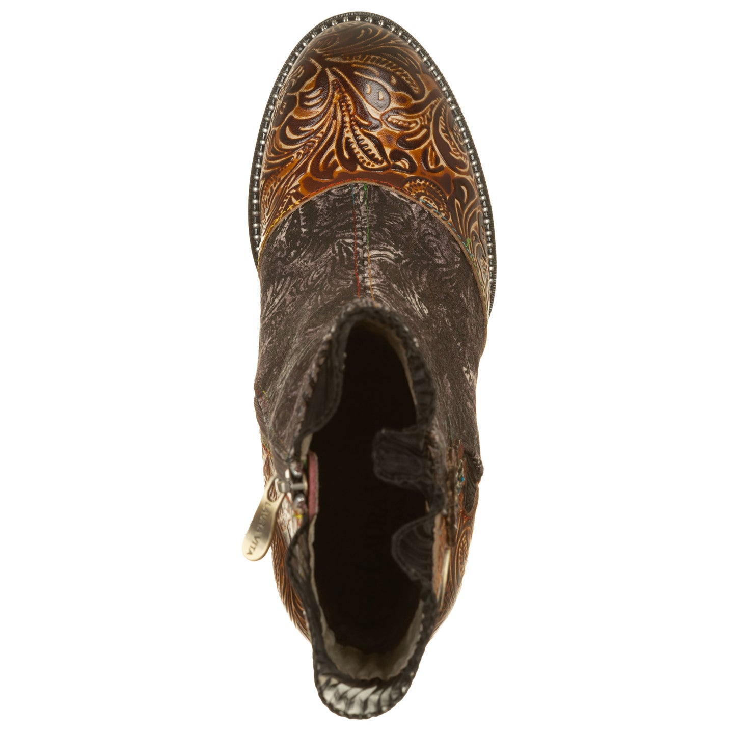 LAURA VITA Stivaletti con tacco lavorato LEDAO48 Vialescarpe