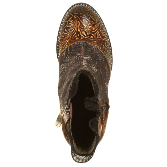 LAURA VITA Stivaletti con tacco lavorato LEDAO48 Vialescarpe