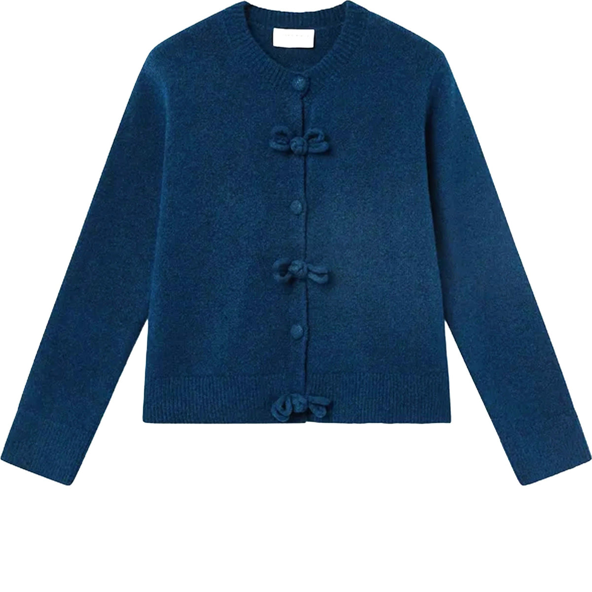 COMPAÑÍA FANTÁSTICA Cardigan blu navy con bottoni annodati