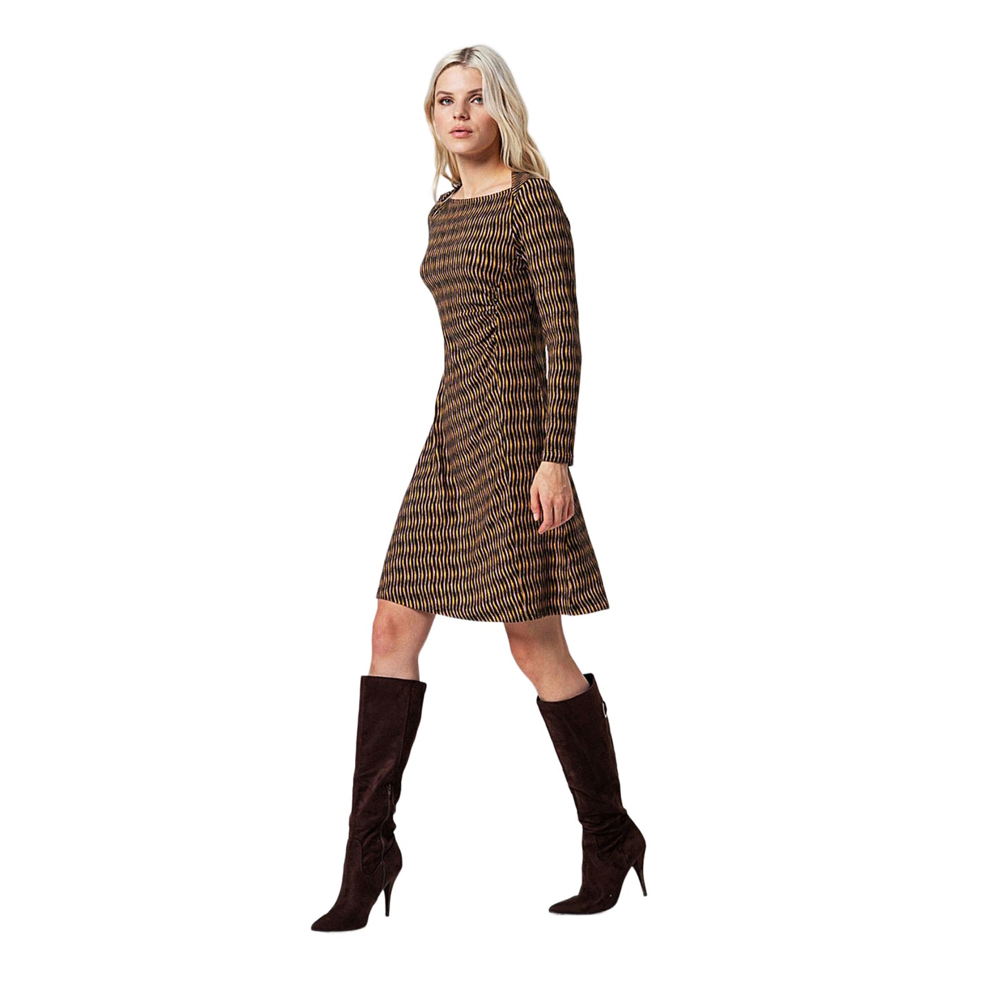 SURKANA - Abito midi con arricciatura in vita Verde-SURKANA-VIALESCARPE