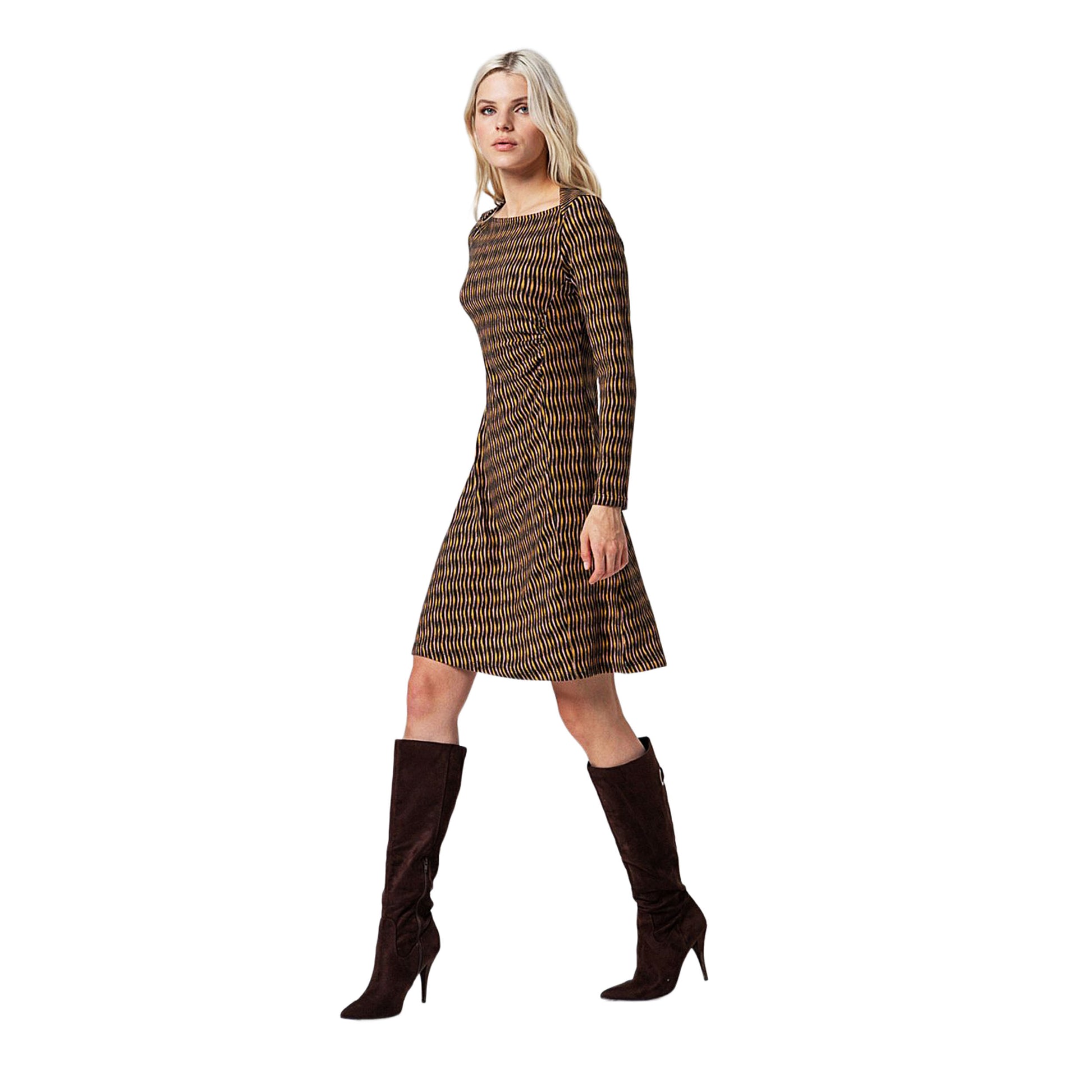 SURKANA - Abito midi con arricciatura in vita Verde-SURKANA-VIALESCARPE