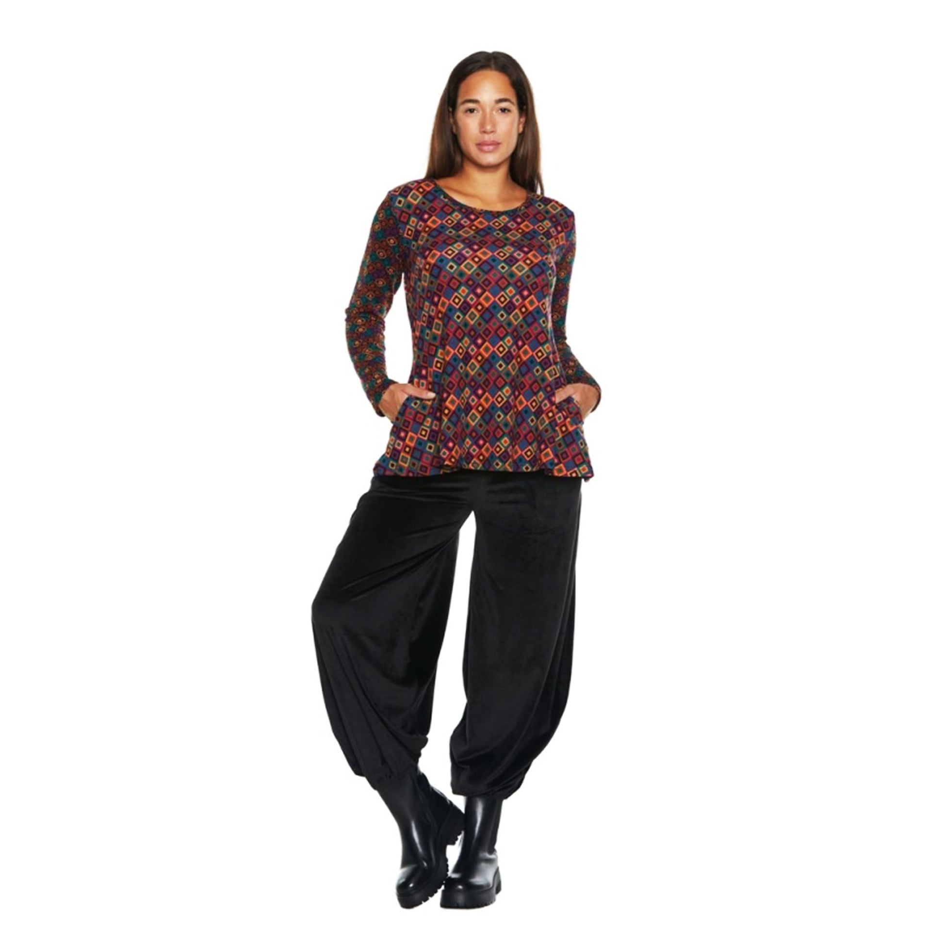 BABA Design Maglia Happy Baba HELSINKY SQUARE Bordò-Baba design-VIALESCARPE