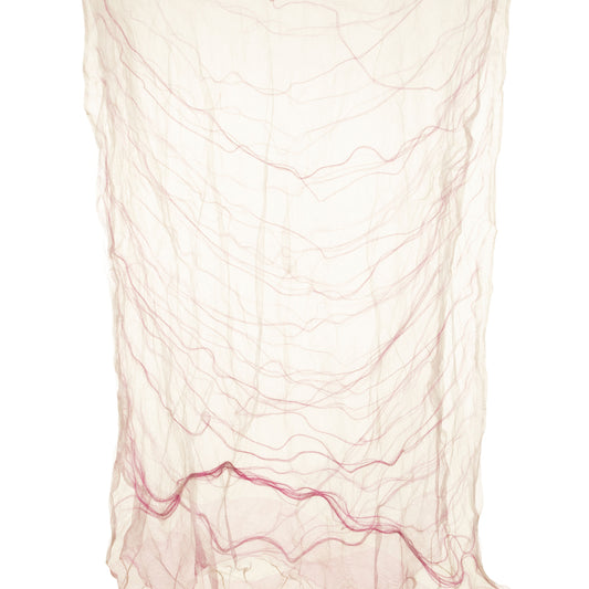 Sciarpa tubolare in seta con fili in contrasto