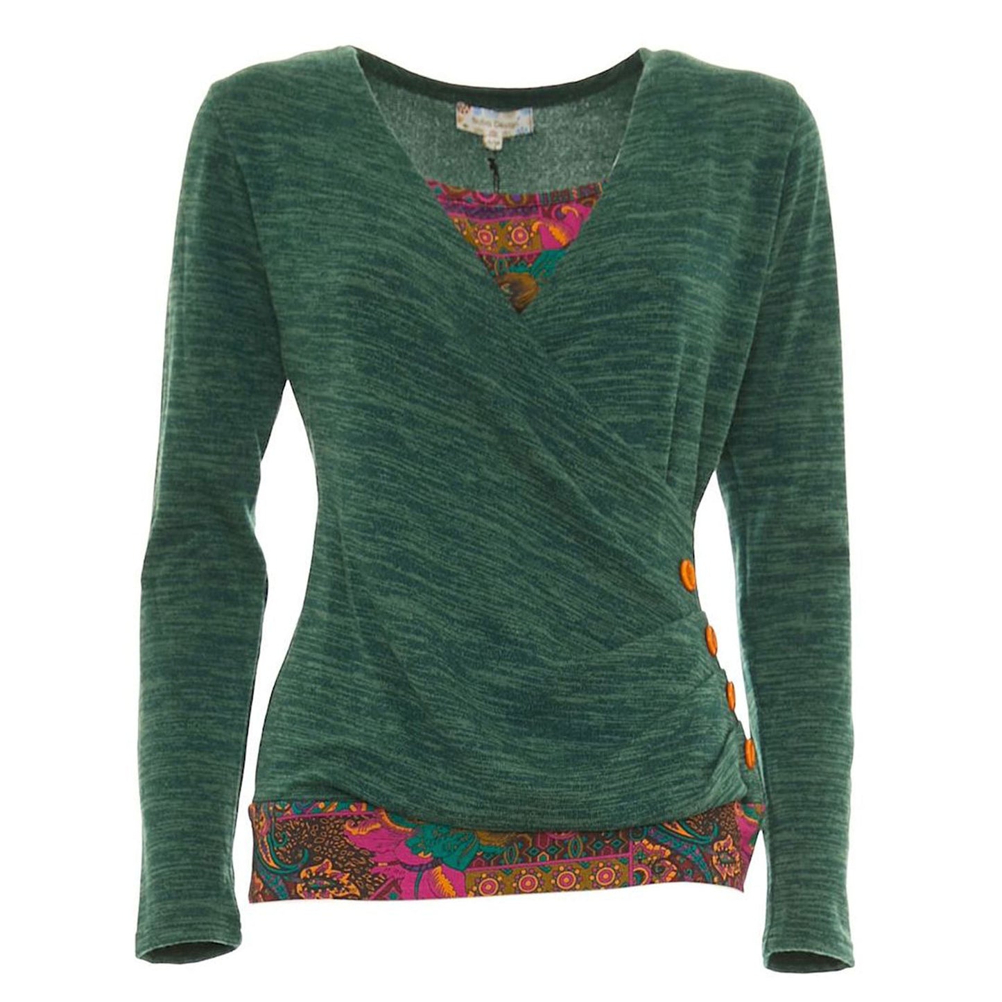 BABA Design - Maglietta doppia con finti bottoni laterali-Baba design-VIALESCARPE