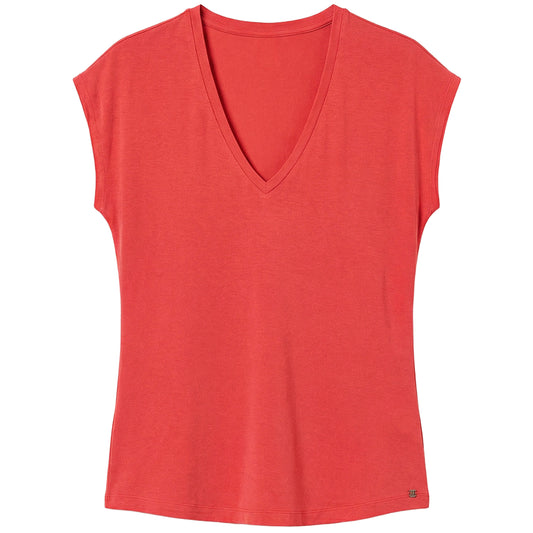 SURKANA T-shirt con collo a V Rosso