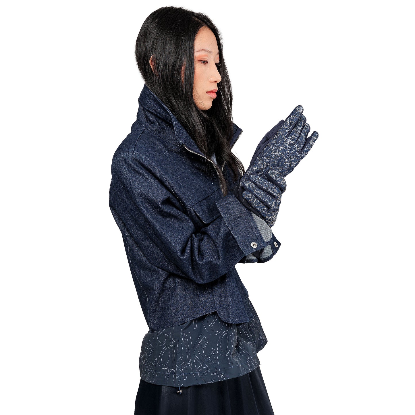 ANEKKE - Guanti denim fantasia-ANEKKE-VIALESCARPE