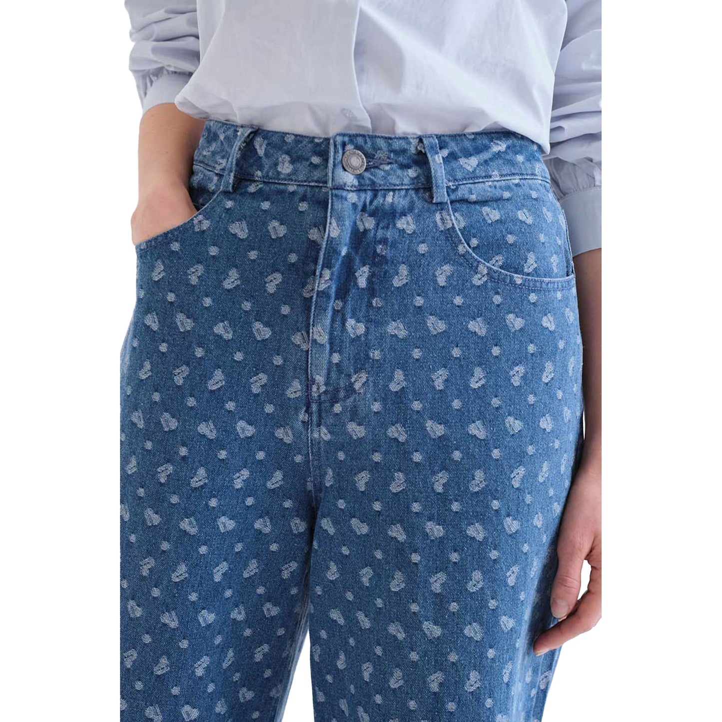 COMPAÑÍA FANTÁSTICA Jeans Jacquard Paisley Blu