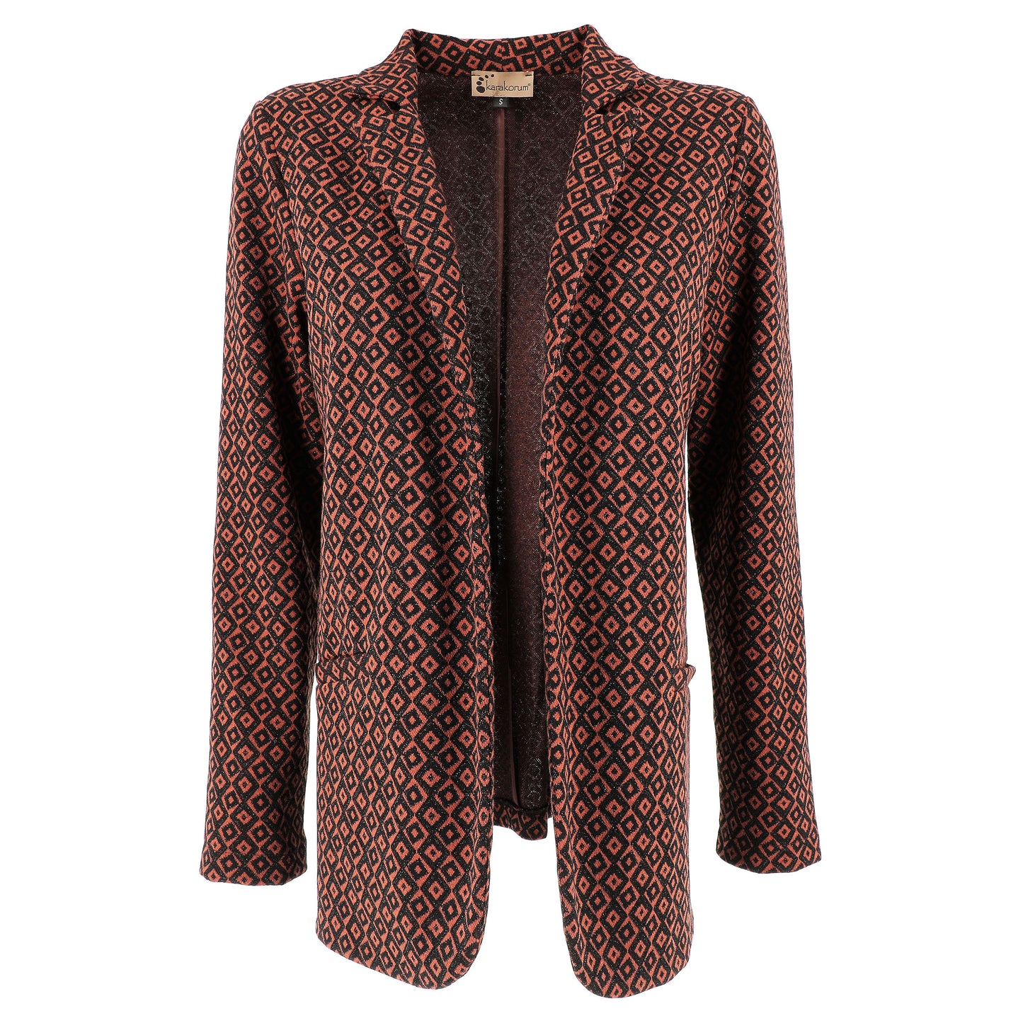 KARAKORUM Giacca Romina Ruggine e Nero-KARAKORUM-VIALESCARPE