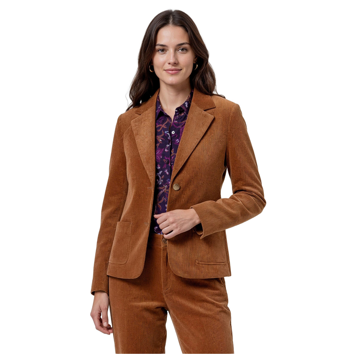 SURKANA Blazer in Velluto a Coste Toffee