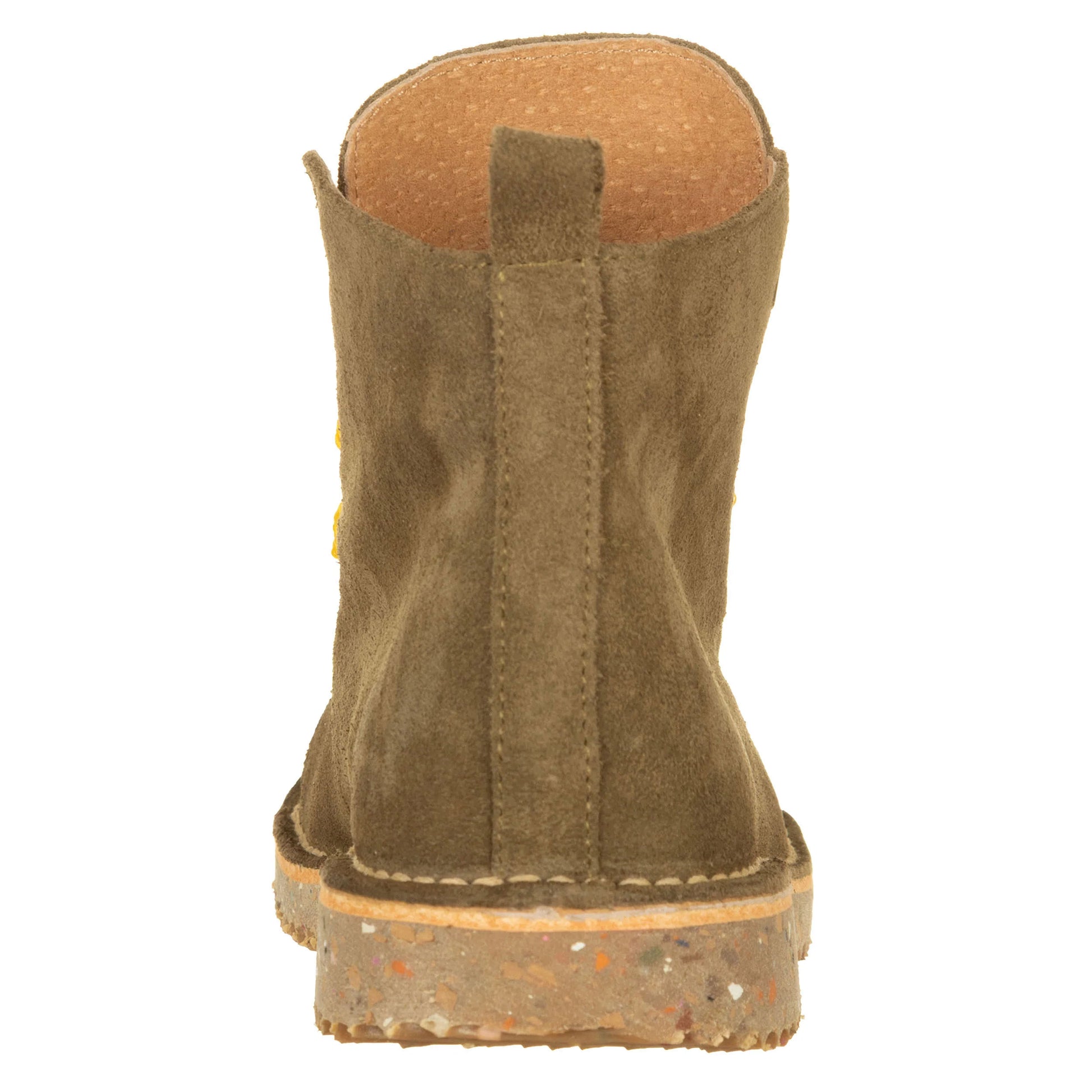 ATXA Boots Scamosciati Kaki con Lacci Gialli-ATXA-VIALESCARPE