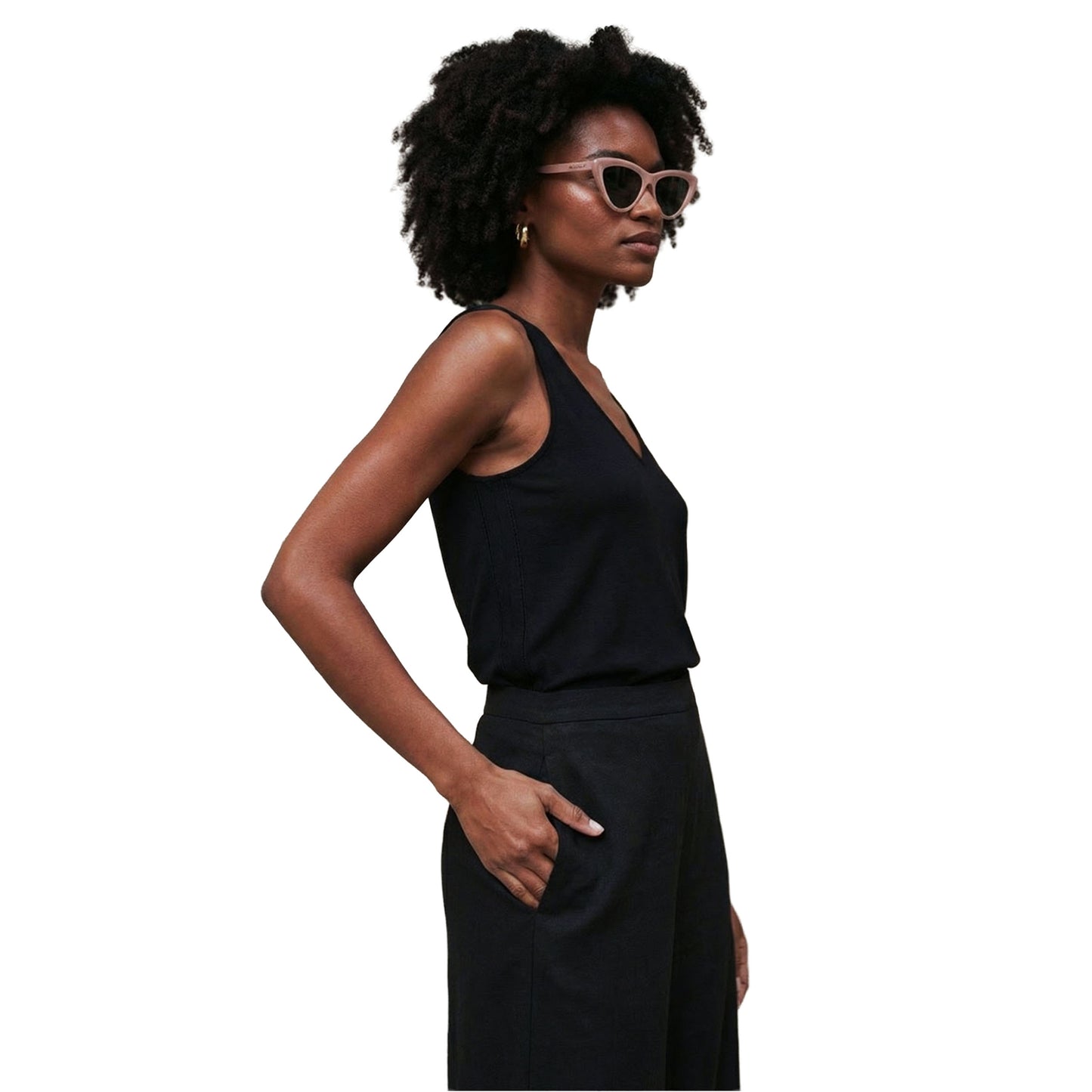 SURKANA Top a spalline Nero-SURKANA-VIALESCARPE