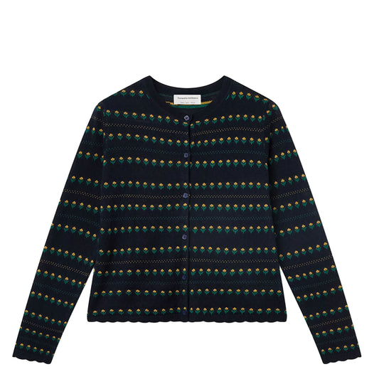 COMPAÑÍA FANTÁSTICA Cardigan Jacquard Blu Navy