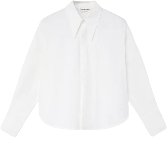 COMPAÑÍA FANTÁSTICA Camicia bianca in cotone a righe
