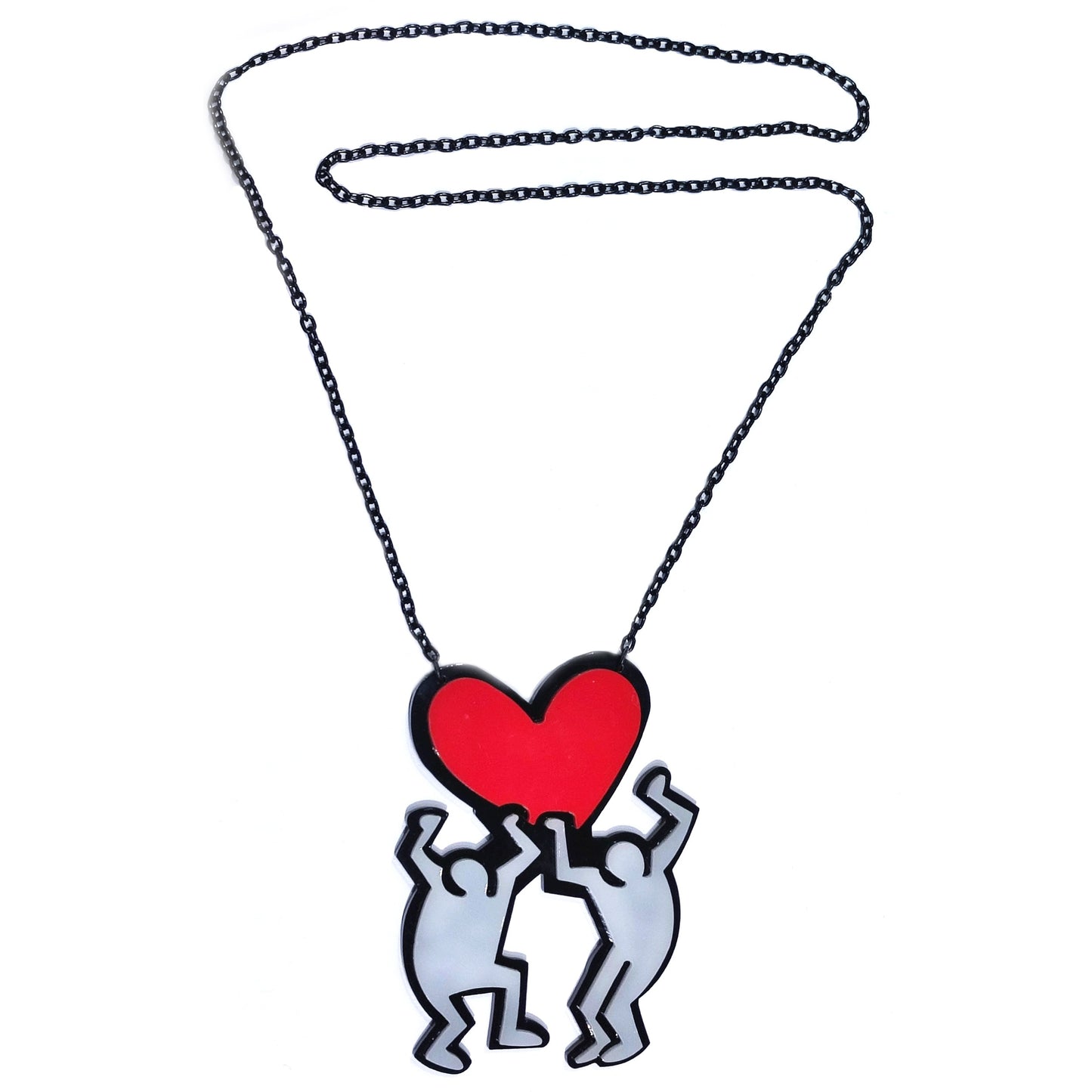 Collana plexiglass Haring Cuore