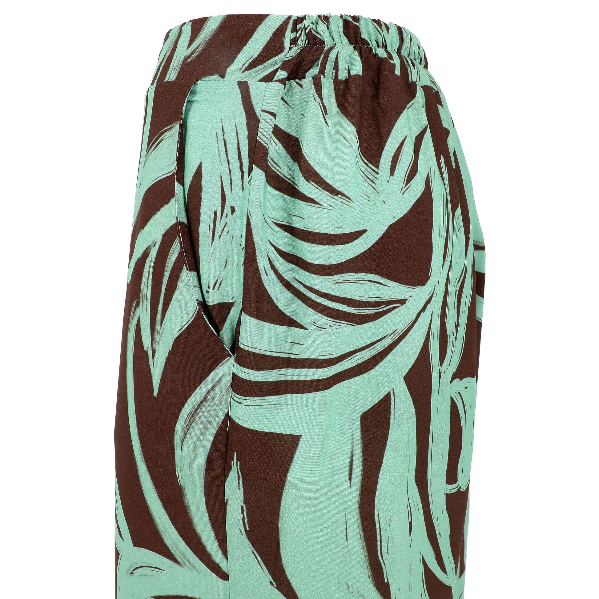 KARAKORUM Pantaloni ALICIA Menta e Marrone-KARAKORUM-VIALESCARPE