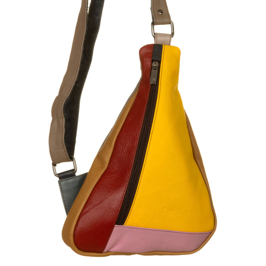 SORUKA Zaino monospalla ROXY Giallo, Rosso, Cuoio e multi