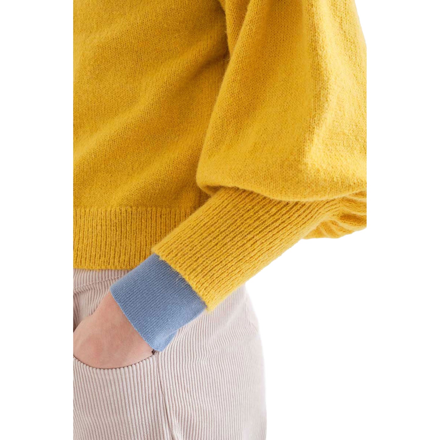 COMPAÑÍA FANTÁSTICA Maglione giallo con maniche a sbuffoCOMPAÑÍA FANTÁSTICA Maglione giallo con maniche a sbuffo